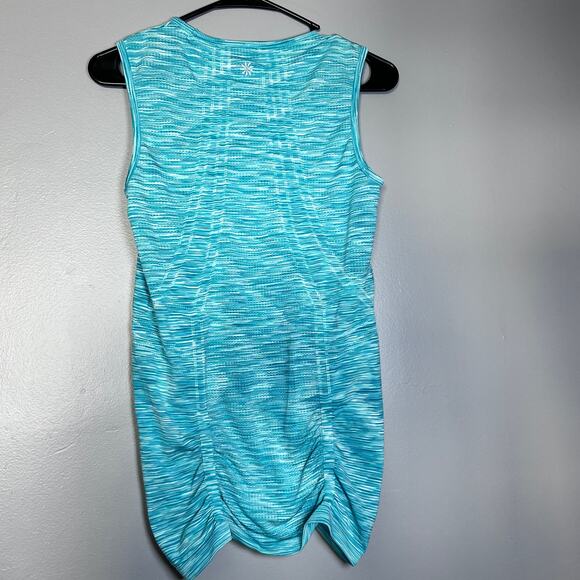 ✨Athleta Women’s Tank Top M Blue Space Dye Sleeveless Stretch Activewear - Picture 2 of 5